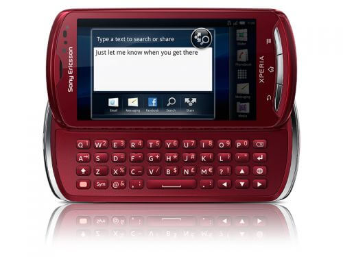 Sony Ericsson Xperia pro red