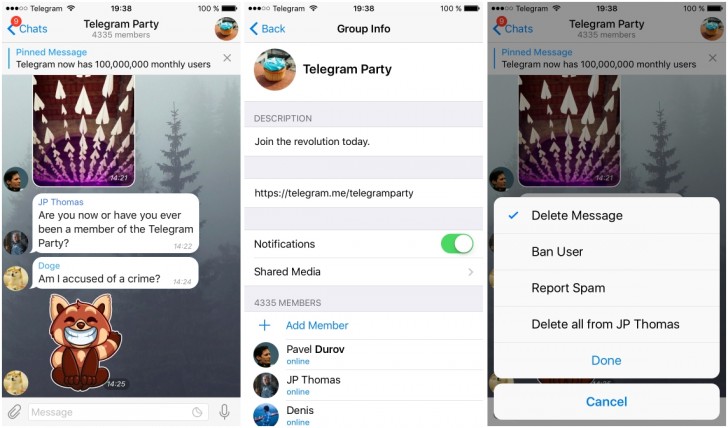 تحديث تطبيق تليجرام