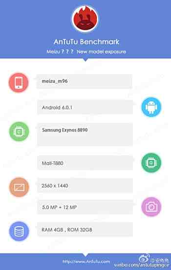 الهاتف الذكي الجديد لشركة ميزو Meizu-M96